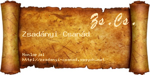Zsadányi Csanád névjegykártya